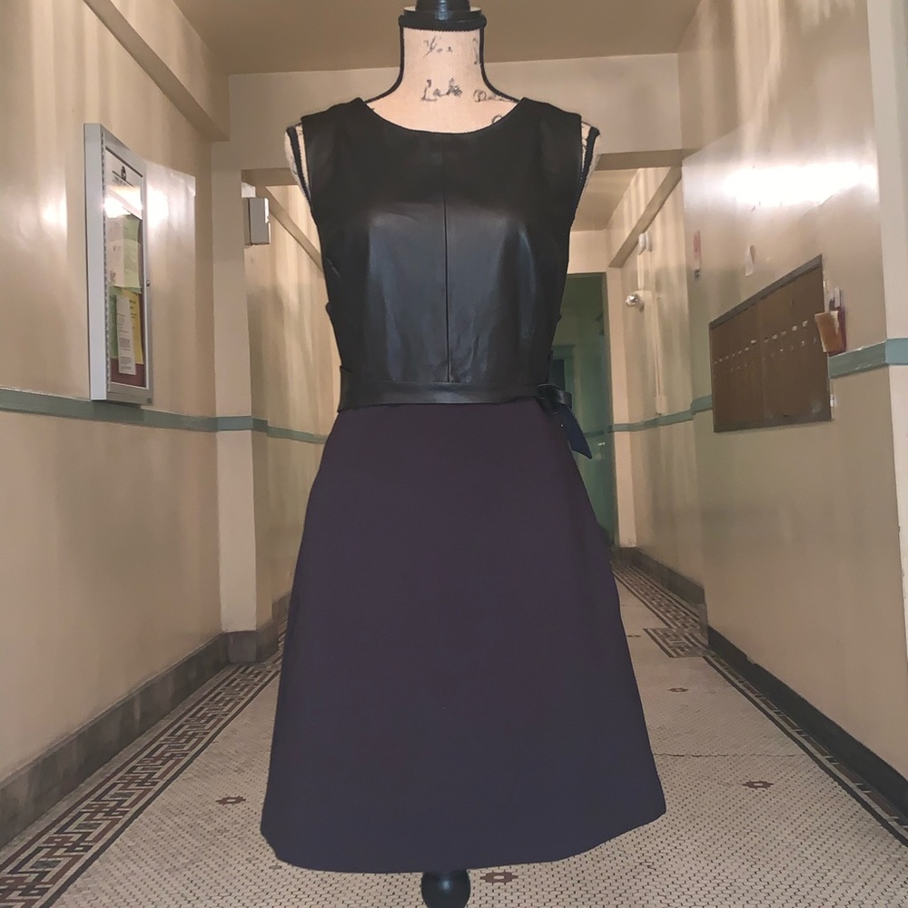 DONATED💥 Juicy Couture, Blk Ponte/ Leather Dress, XL, NWT’s